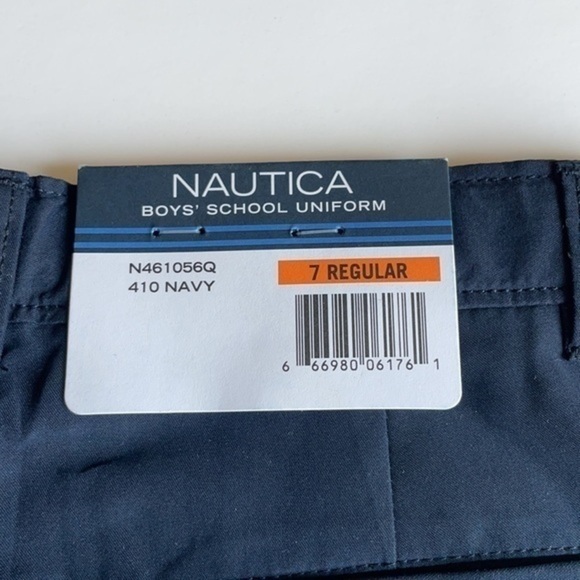 Nautica 410 navy boys school uniform shorts Sz 7 - Picture 2 of 5